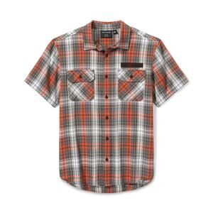 NWT Harley Davidson Men's Block Font Yarn Dyed Plaid Shirt size XL